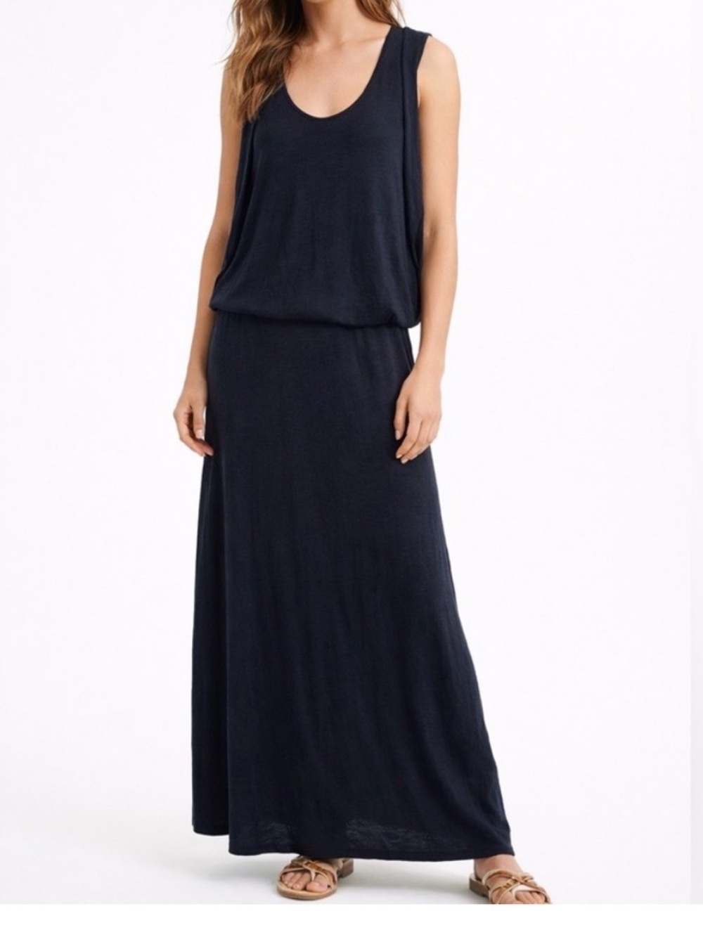 Free People Beach Size Small FP Sleeveless Navy Vacation Maxi Long Dress 4-6